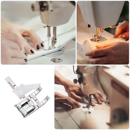 2 Piezas Pie Prensatelas de Guía Ajustable para Máquina de Coser miniatura 4