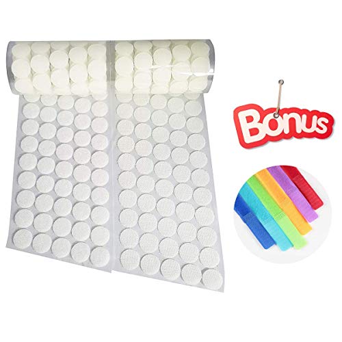 Farielyn-X Self Adhesive Dots,500 PCS（250 Pair Sets） 0.78inch，Sticky Back Coins Hook & Loop