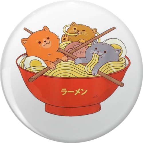 Kawaii Anime Cat Japanese Ramen Noodles Gift Pin Lapel Pin Cute Brooch Pins Badges 0.75