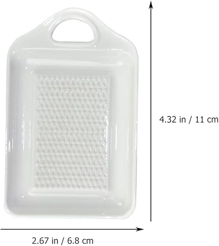 Miniatura 3 de Yardwe 2 platos de cerámica para jengibre, ajo, cebolla, queso, limón, chocolate, verduras y frutas para cocina, utensilios de porcelana, soporte