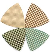 Diamond Triangular Polishing Pads Glass Triangular Sanding Pads, for Concrete Granite Marble Glas...