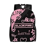 YINGD Blackpink (19) Mochila escolar para niños, mochila grande para escuela, oficina, ligera, para viajes al aire libre, bolsa de hombro f, Negro, Talla única