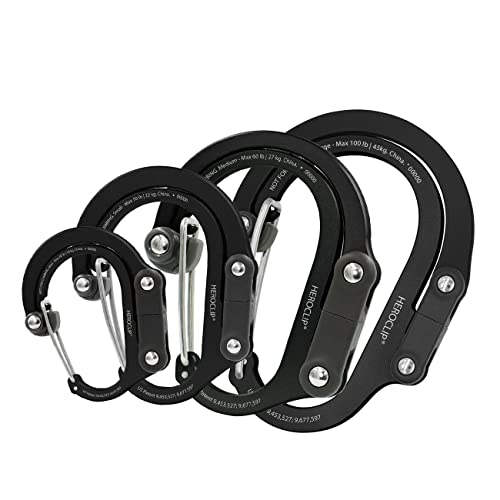 Image of GEAR AID HEROCLIP 360 Swivel Carabiner Gear Clip and Hook (Medium) for Camping, Backpack, Suitcases and Garage Organization