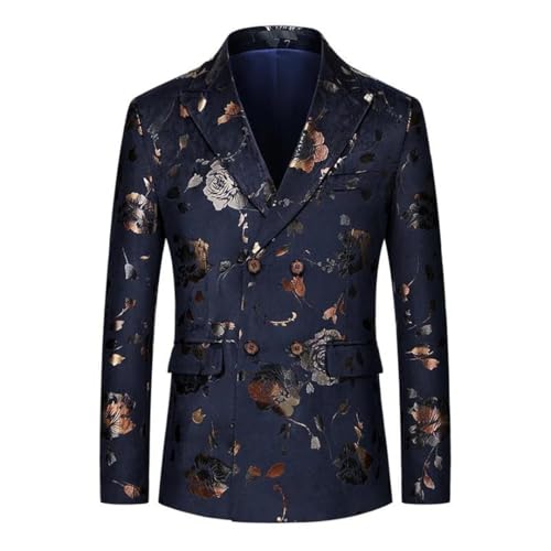 Men's Double Breasted Blazer Casual Wedding Business Suit Coat3