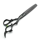 SHARONDS - Tijeras de peluquería profesional Japón 440C Tijeras afiladas de peluquería china dragón hecho a mano diseño tijeras de peluquería