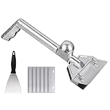 BOLEXINO Grill Scraper W/ 7 Blades and Small Slant Edge Grill Scraper, Heavy Duty Casting Aluminum Flat top Grill Accessories, Commercial Griddle Scraper for Restaurants, Bars, Diners
