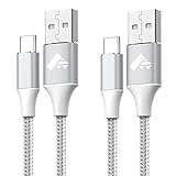 【Schnellladung und Synchronisierung】Das USB C Ladekabel für schnelles Laden unterstützt sicheres und schnelles Laden bis zu (5V 3.0A/5V 3.1A) und schnelle Datenübertragungsgeschwindigkeiten bis zu 480Mbps.