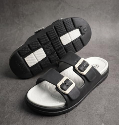 Image of ZELYA Men's Double Buckle Comfort Slide Sandals