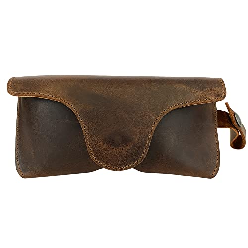 Hide & Drink, Eyeglasses Case With Wrist Strap Handmade From Full Grain Leather (Bourbon Brown) #TOP20