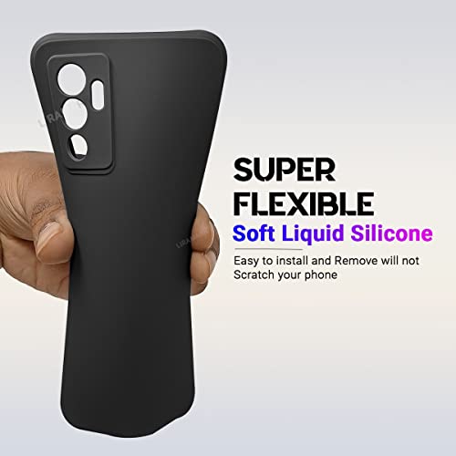 Image of LIRAMARK Silicone Soft Back Cover Case for Vivo V23e 5G / Vivo S10e 5G / Vivo Y75 4G (Silicone Black)