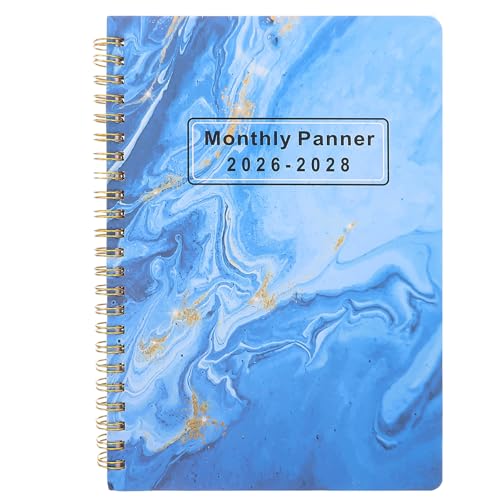 Abaodam A5プランナーノート:2026〜2028年 年間・月間・週間・日次プランナー - 目標カレンダーオーガナイザー - 予定帳 - 勉強スケジュールと月間アジェンダ