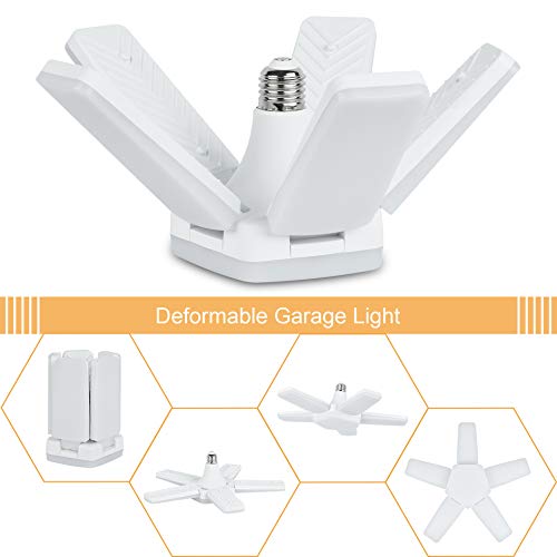 Comzler Led Garage Lights Deformable Led Garage Ceiling Lights thumb #3