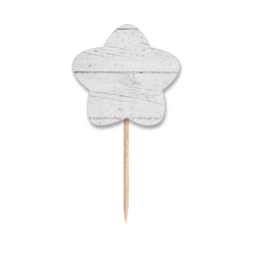 Drapeaux étoiles étiquettes en bois blanc pour buffet