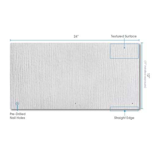 GAF WeatherSide Purity Straight Fiber-Cement Siding Shingles (12x24) 18 Bundle| Fire Resistant & Safe with No Asbestos| Easy to Install with Pre-Primed Textured Surface|Durable with Distinct Design