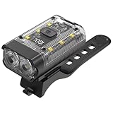 Wooswen Rechargeable Bicycle Headlight Front Flashlight with Tail Light Cycling & Scooter Safety Lamp A