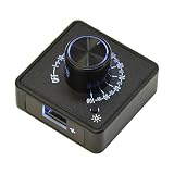 Aideepen Régulateur de ventilateur PWM 4 broches 12 V, bloc d'alimentation de type C 12 V 4 fils avec rétroéclairage pour boîtier PC, option de refroidissement à eau DIY