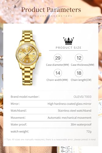 Image of OLEVS Watch for Men Analog Quartz Stainless Steel Moon Phase Calendar Chronograph Diamond Watches Waterproof Wrist Watch Luminous