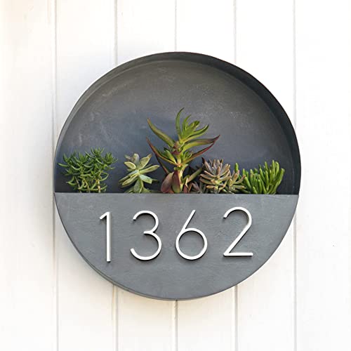 Hasware Floating House Number Sign 5 Inch (12 Cm) Modern Door Numbers Signage Plaque Street Home Address Numerals (White, 0) #TOP5