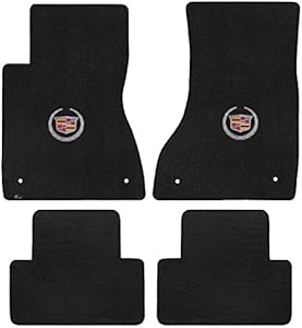 Lloyd Mats Heavy Duty Carpeted Floor Mats for Cadillac CTS/CTS V 2003-2007 4Pc Front & Back Set, Charcoal Carpet Mats