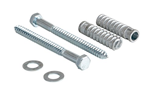 Vestil CS-33-KIT-2 Steel Q195 Concrete Car Stop Hardware Kit 2 Pack Silver