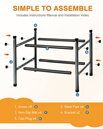 Mulisoft 2-Tier Expandable, Stackable And Adjustable Shoe Rack Organizer, Sturdy And Durable Metal Shoe Storage Organizer, Vertical Shoe Rack For Closet/Entryway/Bedroom/Dorm/Doorway #TOP2