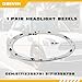 ORIVIN Headlight Trim Ring Compatible with MINI Cooper F55 F56 F57 2014-2021 1Pair Chrome Headlight Bezel 51137300631 51137300632