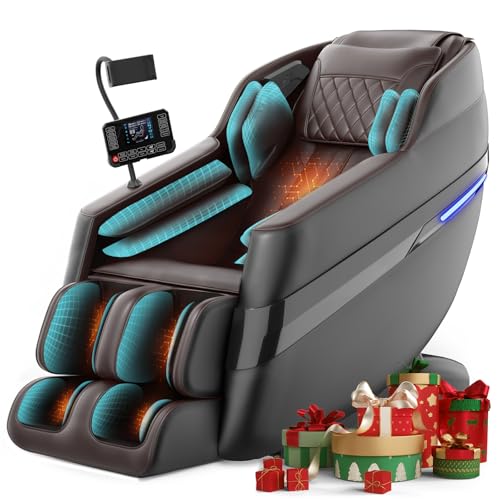 FURNIMAT 2026 Massage Chair Full Body, 3D SL-Track Zero Gravity Shiatsu Massage Chair Recliner with AI Control, Body Scan, Airbags, Heating, Foot Roller, Auto Modes, Bluetooth Speaker