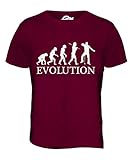 Candymix Canto Evoluzione Umana T-Shirt da Uomo Maglietta, Taglia Medium, Colore Bordeaux