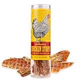 Polkadog Chicken Strip Jerky Dog Treats – Single Ingredient, Grain-Free, Lean Protein Snacks – USA Farm-Raised Chicken, Crunchy & Natural Training Treats – Handmade in the USA - 4 oz