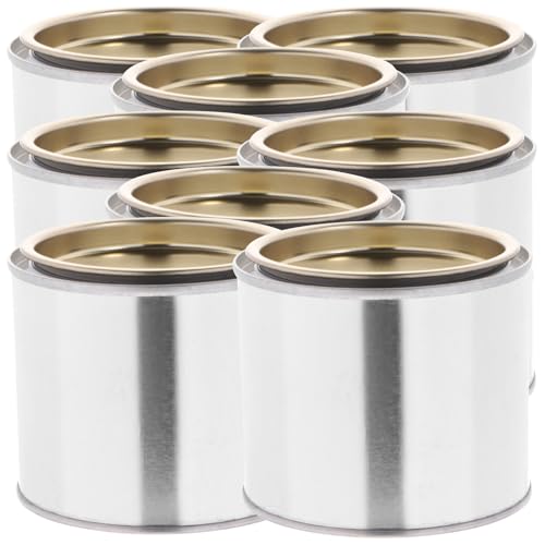 Latas de pintura de hierro EXAOMBLE de 0,3l set de 8 botes redondos color aleatorio