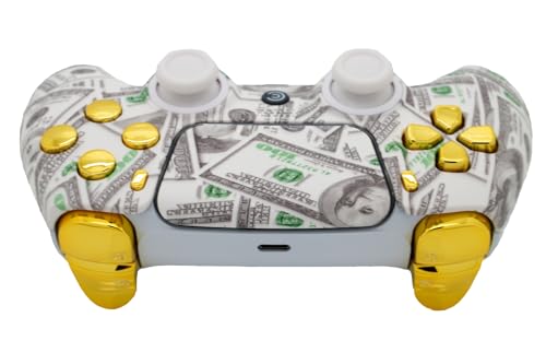 Image of Custom Controllerzz Custom Wireless Controller Compatible with PS5 - Multiple Designs Available (Money & Gold Inserts)