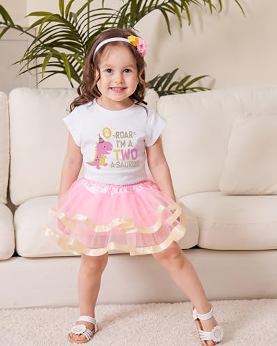 Image of Perfect Pairz 2nd Birthday Outfit Baby Girl Tutu Dress Set