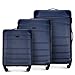Produktbild WITTCHEN Koffer-Set 3tlg. Trolley Koffer Reisekoffer aus ABS Hartschalen Kofferset Trolley 4 Rollen Kombinationsschloss Reisekofferset Gepäckset Handgepäck Set Marineblau