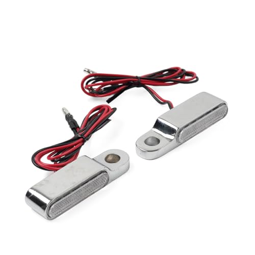 Cnfang4 2 PCS Calibre: 8mm Handlebar Marker Light Turn Signals Motorcycle Running Lights Aluminium Alloy Chrome for Harley for Sportster Dyna Iron 883 Fat Bob for Softail for HONDA Shadow Grom