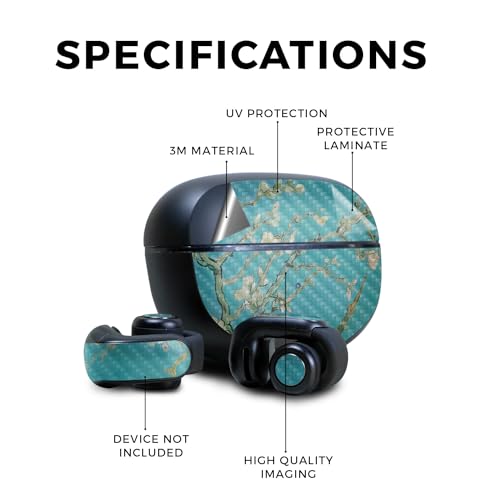 Image of Carbon Fiber Skin Compatible with Bose Ultra Open Earbuds - Almond Blossom - Premium 3M Vinyl Protective Wrap Decal Cover - Easy to Apply | Crafted in The USA by MightySkins
