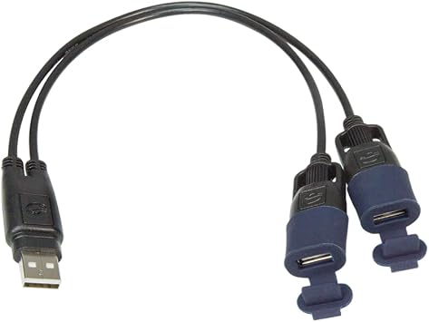 Optimate USB Cable O-110, USB Y-Splitter, with Weatherproof Connection System