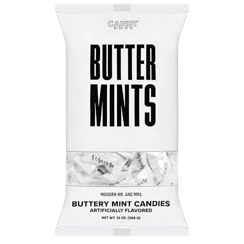 Candy Envy - Modern Mr. and Mrs. Buttermints - 13 oz. Bag - Approximately 100 Individually Wrapped Mints - Wedding Favors - Thumbnail 7