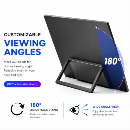 Image of 23.8 inch Gaming Portable Monitor with AMD FreeSync Tech, 120Hz FHD 1080P IPS, 1500:1 Contrast, 300 Nits, USB-C HDMI, VESA Mount, for MacBook /Laptop /PC