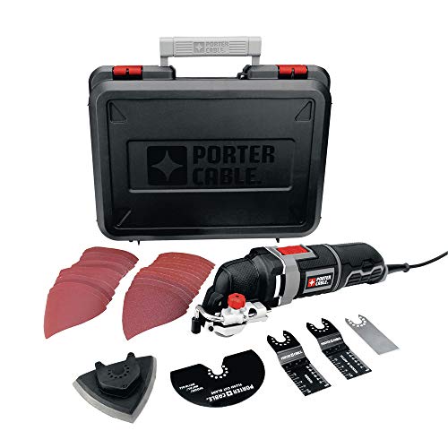 Porter-cable oscillating tool kit with 31-piece accessories, 3-amp...