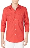 Calvin Klein Jeans Men's Solid Long Sleeve Woven Shirt