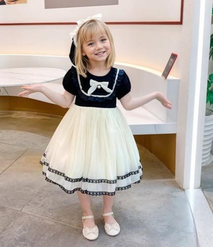 Toddler Girls Dress Sandals Wedding Party Mary Jane Flat Summer Casual Walking Shoes with Bowknot2