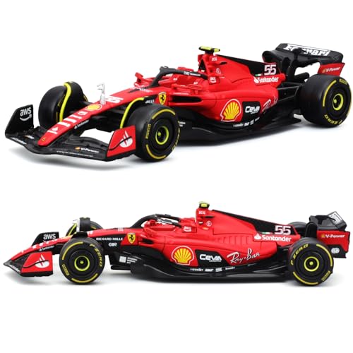 Modelo de auto 1:43 F1 2023 SF23 Charles Leclerc y Carlos Sainz miniatura 1