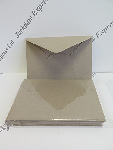 Kraft Recycled Choose Cards or Envelopes A5 A6 6x6 5x7 Cardmaking/Wedding (Envelopes C6 for A6 (114x162mm) x 25 CL069)