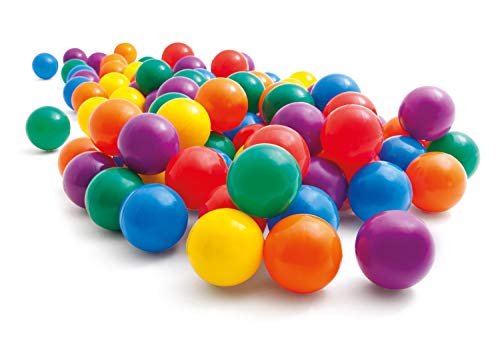 Intex 49600NP - Set 100 Palline Fun Ballz, Plastica, Multicolore,