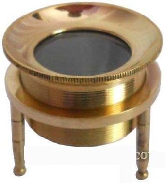 Nautical Chart Magnifier ~ Tripod Magnifying Glass In Brass