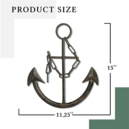 Redwix Anchor Decor, Nautical Wall Decor, Coastal Decor For Home, Anchor Wall Decor With Chain, Pirate Decor #TOP1