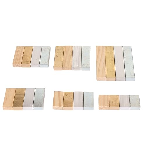 ANGGREK Density Cubes Set, 24pcs Widely Used Copper Block Fine Polishing Iron Block Density Block Set Aluminum Block with Storage Box for Laboratory