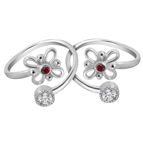 Parnika 925 Top Openable Silver Toe Rings in Pure 92.5 Sterling Silver for Women | Chandi Bichiya Bicchiya | Metti | - Image 2