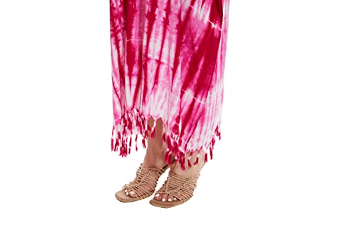 Image of Beautybatik Women Hippie Tie Dye Caftan Kaftan Loungewear Maxi Plus Size Long Dress XL to 4X