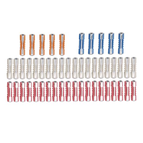 Aramox 50 piezas Fusibles para auto europeo, materiales PF y Zinc Flake, protección duradera para vehículos clásicos 5A 8A 16A 25A miniatura 5